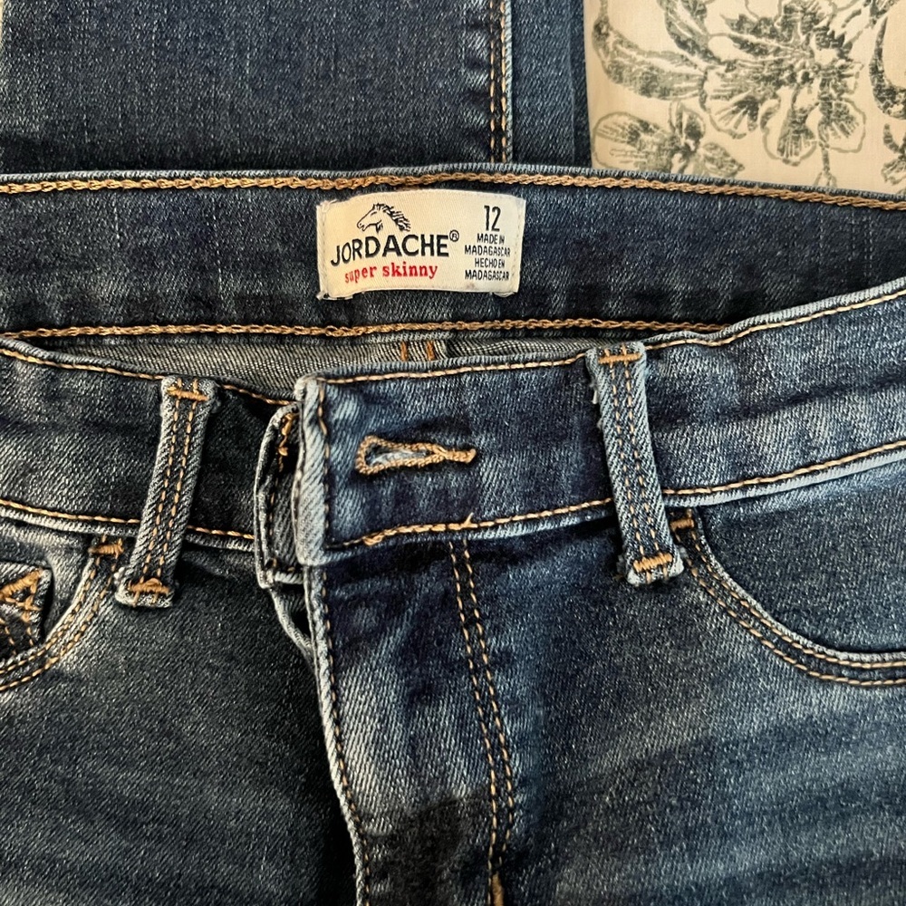 Jordache Super Skinny Dark Blue Jeans - Picture 2 of 5